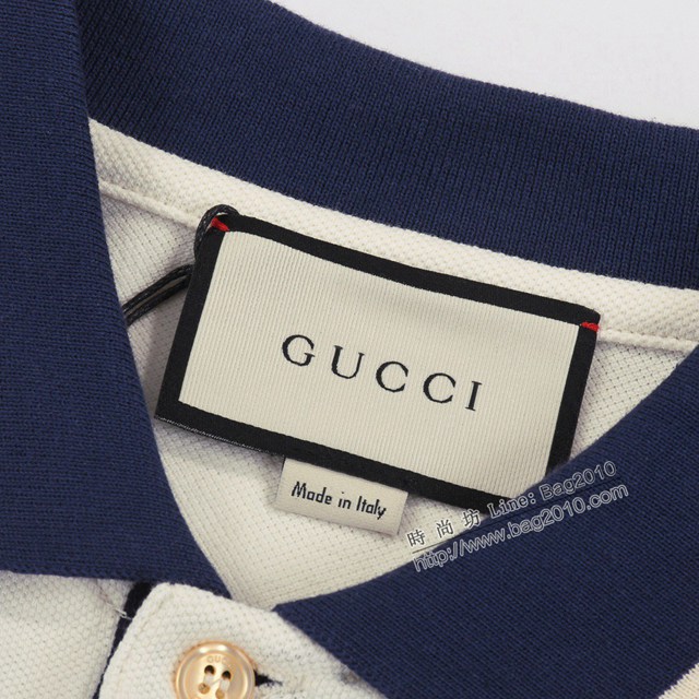 Gucci古奇專櫃古馳2023SS新款刺繡Polo翻領T恤 男女同款 tzy2695